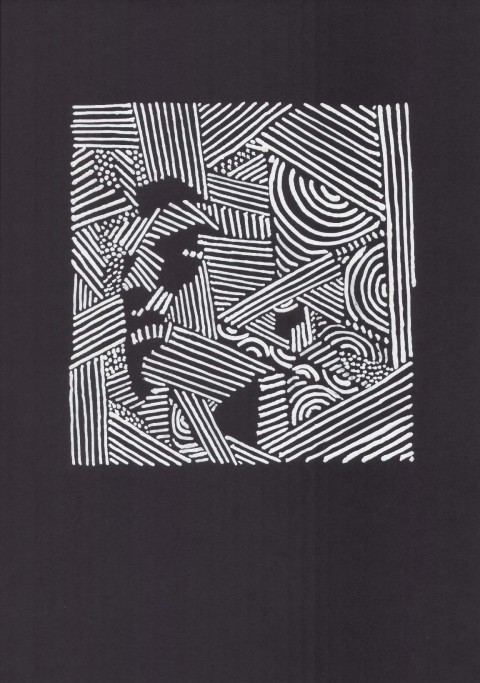 'Line Face'. Hand drawn